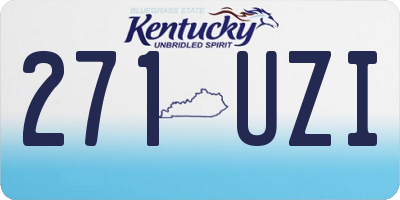 KY license plate 271UZI
