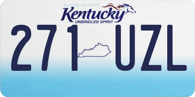 KY license plate 271UZL