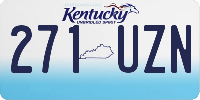 KY license plate 271UZN
