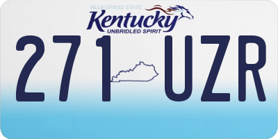 KY license plate 271UZR