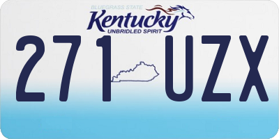 KY license plate 271UZX