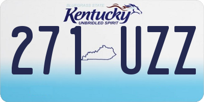 KY license plate 271UZZ