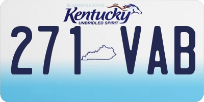 KY license plate 271VAB