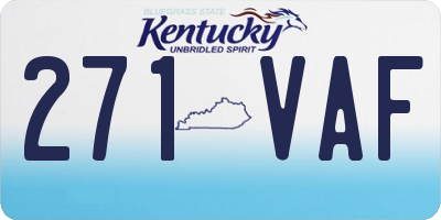 KY license plate 271VAF