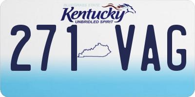 KY license plate 271VAG