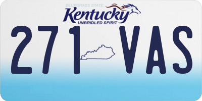 KY license plate 271VAS