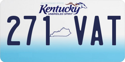 KY license plate 271VAT