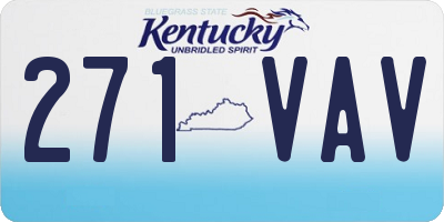KY license plate 271VAV