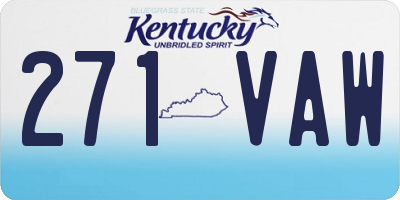 KY license plate 271VAW