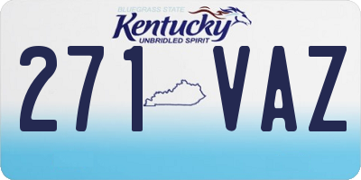 KY license plate 271VAZ
