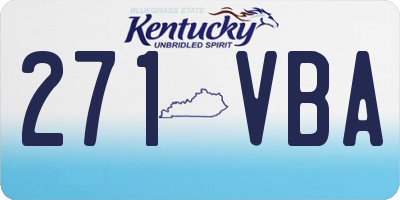 KY license plate 271VBA
