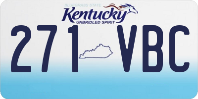 KY license plate 271VBC