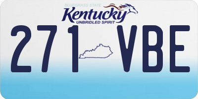 KY license plate 271VBE