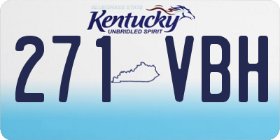KY license plate 271VBH