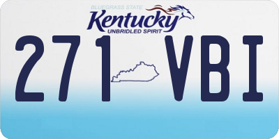 KY license plate 271VBI