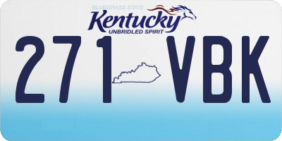 KY license plate 271VBK