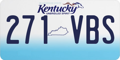 KY license plate 271VBS