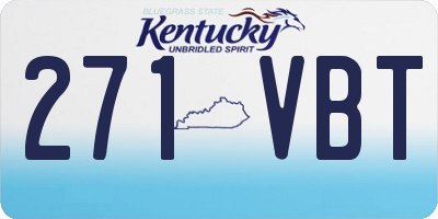 KY license plate 271VBT