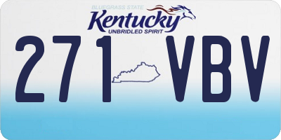 KY license plate 271VBV