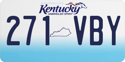 KY license plate 271VBY