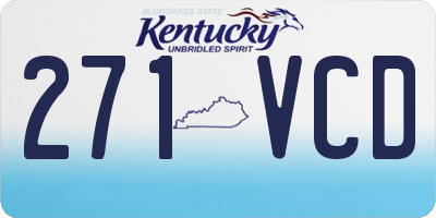 KY license plate 271VCD