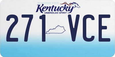 KY license plate 271VCE
