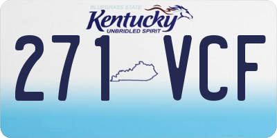 KY license plate 271VCF