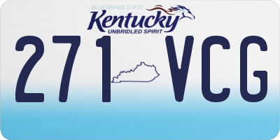 KY license plate 271VCG