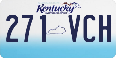 KY license plate 271VCH
