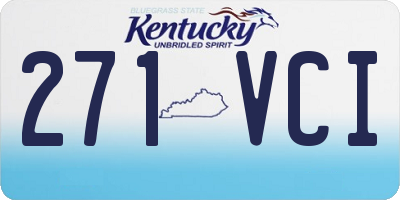 KY license plate 271VCI