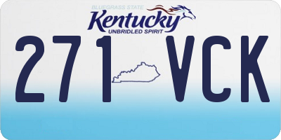 KY license plate 271VCK