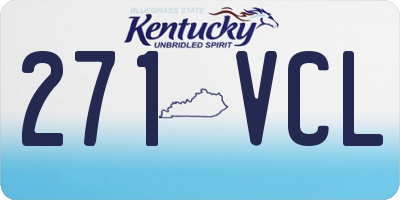 KY license plate 271VCL
