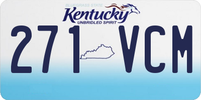 KY license plate 271VCM