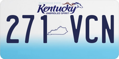 KY license plate 271VCN
