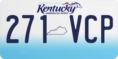 KY license plate 271VCP