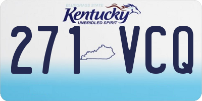 KY license plate 271VCQ