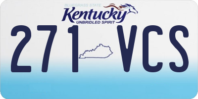 KY license plate 271VCS