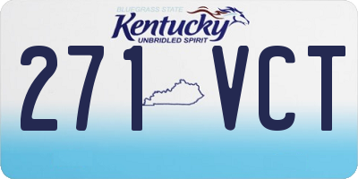 KY license plate 271VCT