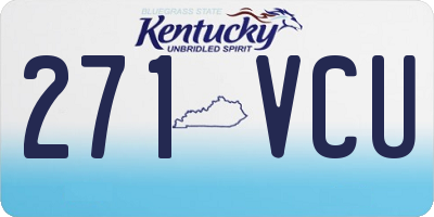 KY license plate 271VCU