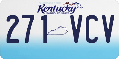 KY license plate 271VCV