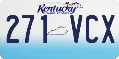 KY license plate 271VCX