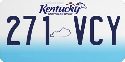 KY license plate 271VCY