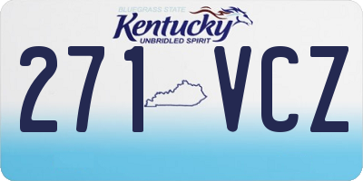 KY license plate 271VCZ