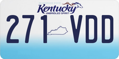 KY license plate 271VDD