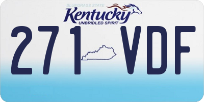 KY license plate 271VDF