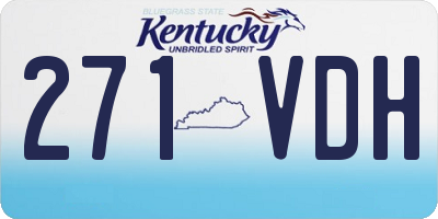 KY license plate 271VDH