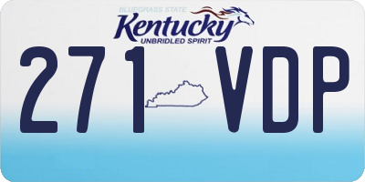 KY license plate 271VDP