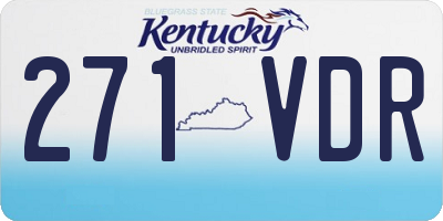 KY license plate 271VDR