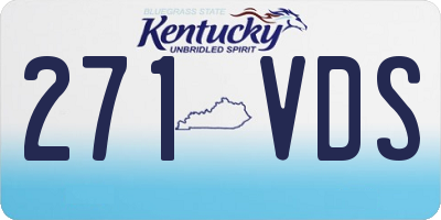 KY license plate 271VDS