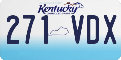 KY license plate 271VDX
